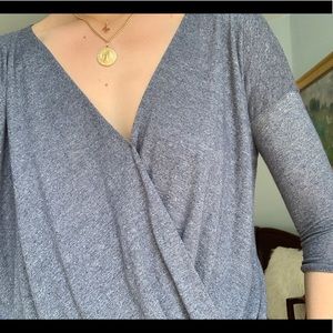 3/4 length sleeve wrap top